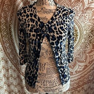 White House Black Market Animal Print Sweater